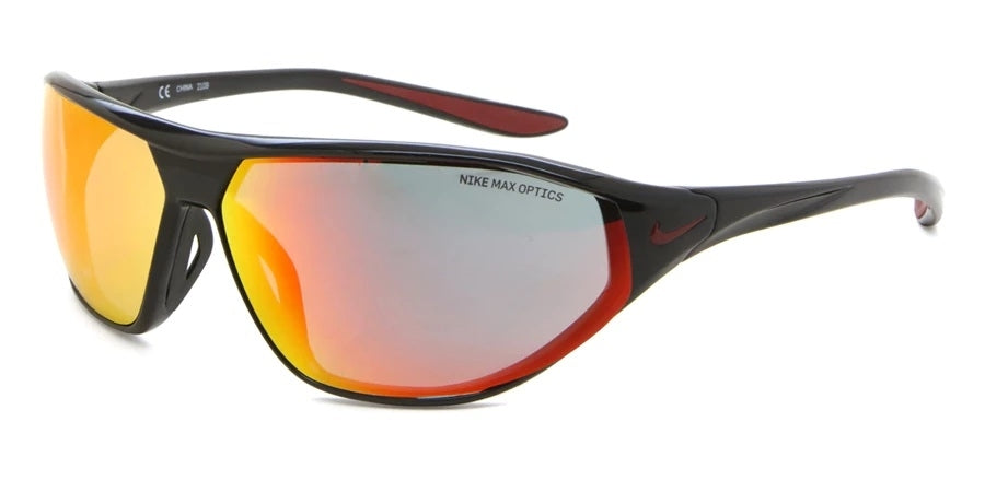 NIKE SUNGLASSES Mod. AERO SWIFT BLACK RED MIRROR - Nike Max Optics lenses-0
